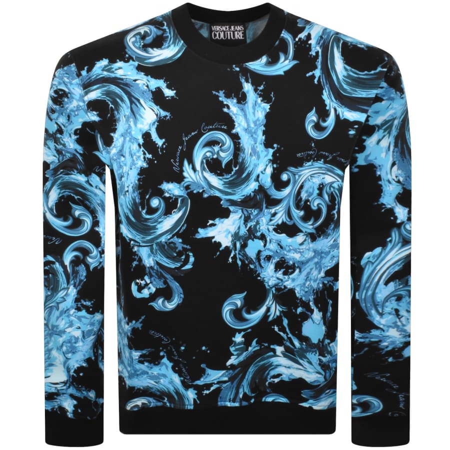 Versace Jeans Couture Logo Sweatshirt Black | Mainline Menswear us